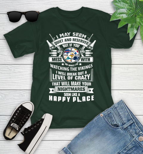 Minnesota Vikings NFL Football Don't Mess With Me While I'm Watching My Team Sports Youth T-Shirt 5