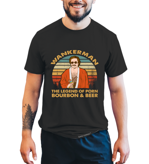 Anchorman Vintage T Shirt, Ron Burgundy Tshirt, Wankerman The Legend Of Porn Shirt