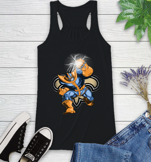 New Orleans Saints NFL Football Thanos Avengers Infinity War Marvel Racerback Tank