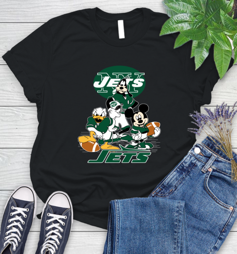 NFL New York Jets Mickey Mouse Donald Duck Goofy Football Shirt Women's T-Shirt