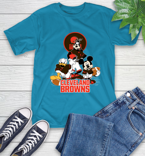 NFL Cleveland Browns Mickey Mouse Donald Duck Goofy Football Shirt T-Shirt 9
