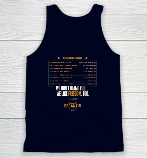 Escape To Florida Shirt Ron DeSantis (Print on front and back) Tank Top 7