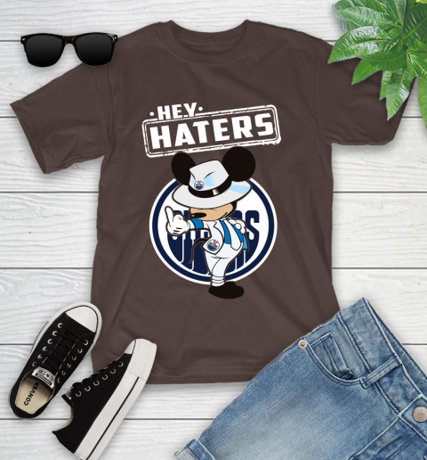 NHL Hey Haters Mickey Hockey Sports Edmonton Oilers Youth T-Shirt 7