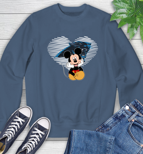 NFL Carolina Panthers The Heart Mickey Mouse Disney Football T Shirt_000 Sweatshirt 8
