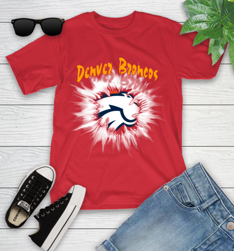 Denver Broncos NFL Football Adoring Fan Rip Sports Youth T-Shirt 13