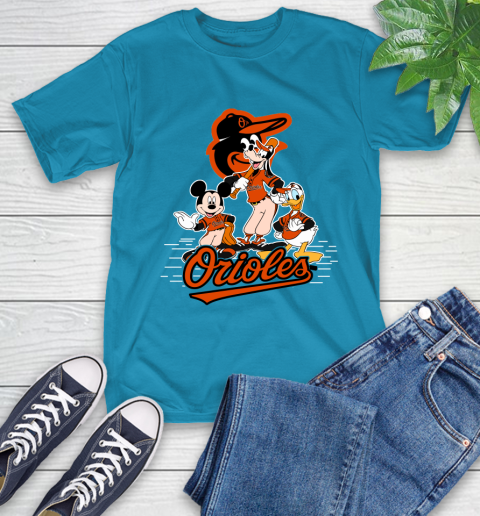 MLB Baltimore Orioles Mickey Mouse Donald Duck Goofy Baseball T Shirt T-Shirt 9