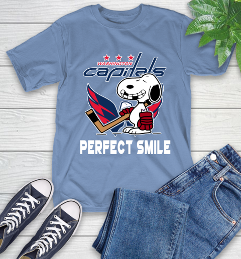 NHL Washington Capitals Snoopy Perfect Smile The Peanuts Movie Hockey T Shirt T-Shirt 12