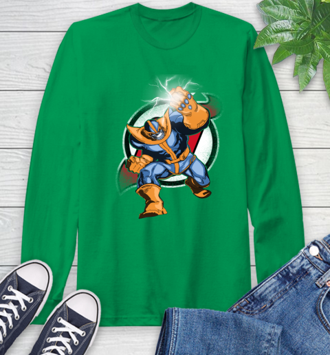 New Jersey Devils NHL Hockey Thanos Avengers Infinity War Marvel Long Sleeve T Shirt