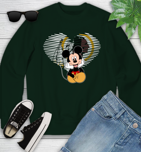 NFL Washington Redskins The Heart Mickey Mouse Disney Football T Shirt_000 Youth Sweatshirt 9