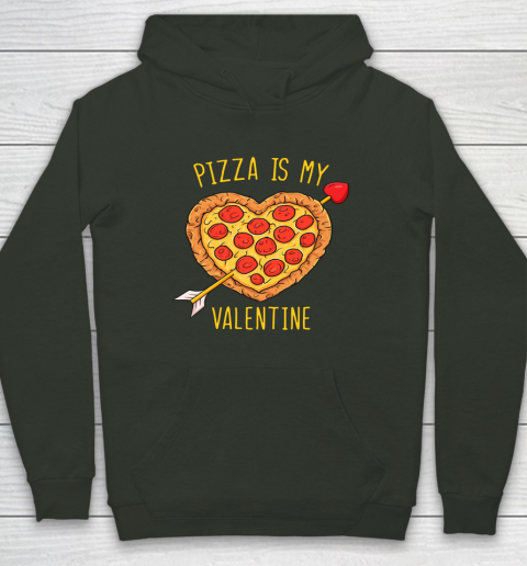 Pizza Is My Valentine Funny Valentines Day Hoodie 16