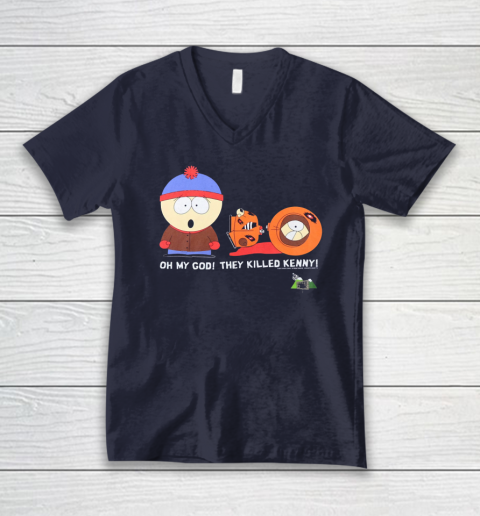Oh My God They Killed Kenny Shirt South Park Adult Cartoon V-Neck T-Shirt 2