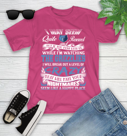 Memphis Grizzlies NBA Basketball Don't Mess With Me While I'm Watching My Team Youth T-Shirt 11