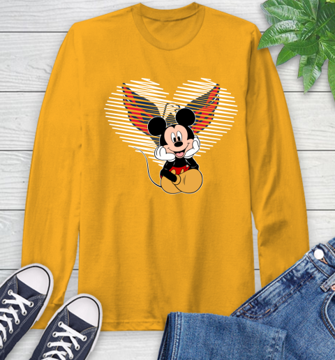 NHL Washington Capitals The Heart Mickey Mouse Disney Hockey Long Sleeve T-Shirt 2