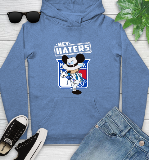 NHL Hey Haters Mickey Hockey Sports New York Rangers Youth Hoodie 13