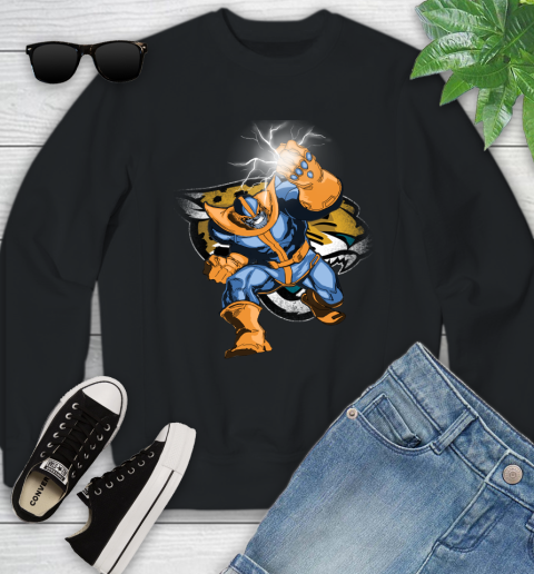 Jacksonville Jaguars NFL Football Thanos Avengers Infinity War Marvel Youth Sweatshirt