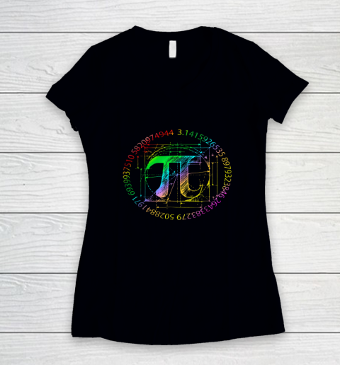 3 14 Pi Math Teacher Happy Pi Day Women's V-Neck T-Shirt