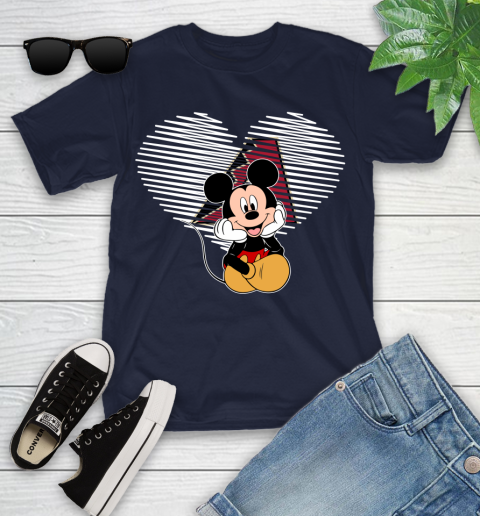 MLB Arizona Diamondbacks The Heart Mickey Mouse Disney Baseball T Shirt_000 Youth T-Shirt 2