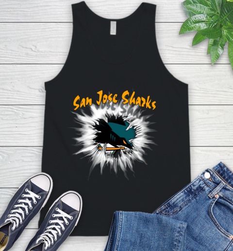 San Jose Sharks NHL Hockey Adoring Fan Rip Sports Tank Top