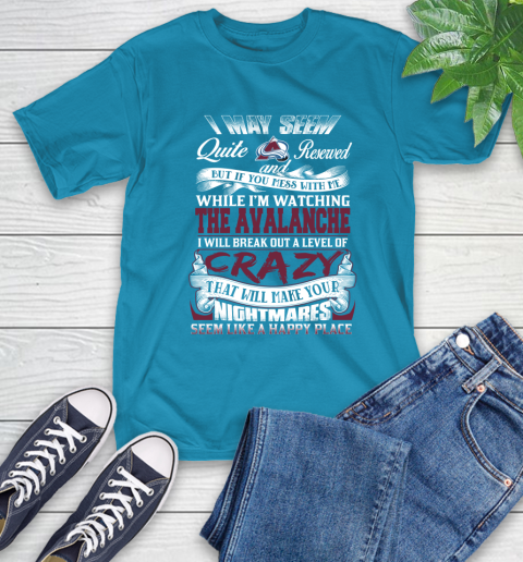 Colorado Avalanche NHL Hockey Don't Mess With Me While I'm Watching My Team T-Shirt 9