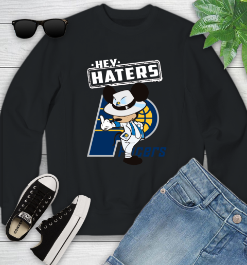 NBA Hey Haters Mickey Basketball Sports Indiana Pacers Youth Sweatshirt