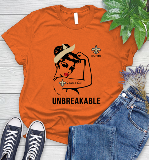 Nfl New Orleans Saints Girl Unbreakable Football Sports Women S T