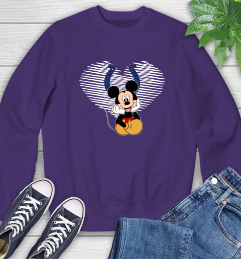 NFL Indianapolis Colts The Heart Mickey Mouse Disney Football T Shirt_000 Sweatshirt 4