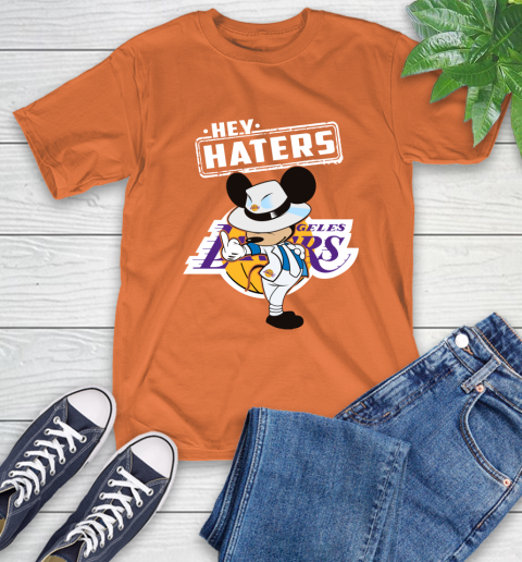 NBA Hey Haters Mickey Basketball Sports Los Angeles Lakers T-Shirt 4