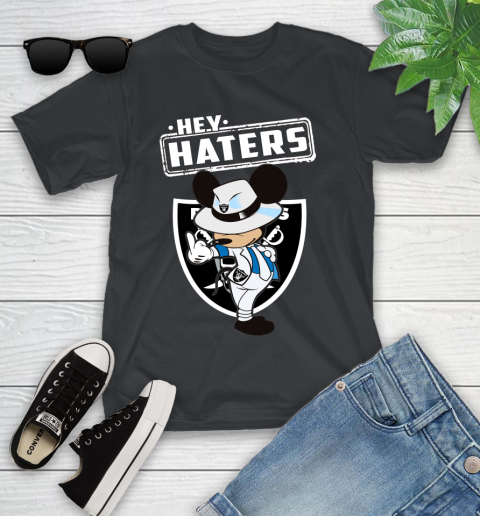 NFL Hey Haters Mickey Football Sports Oakland Raiders Youth T-Shirt