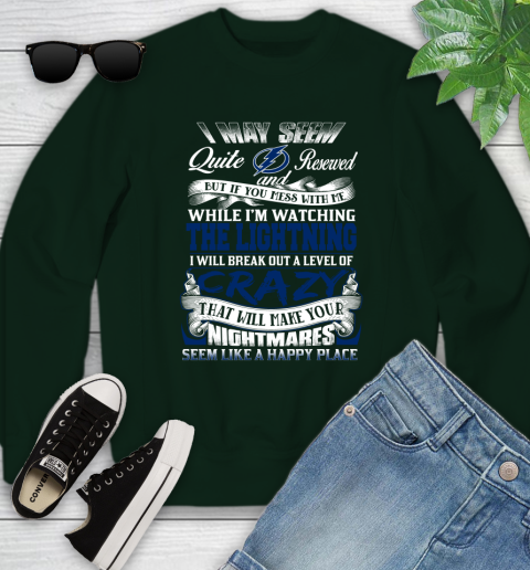 Tampa Bay Lightning NHL Hockey Don't Mess With Me While I'm Watching My Team Youth Sweatshirt 9