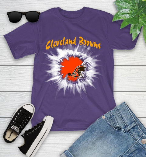Cleveland Browns NFL Football Adoring Fan Rip Sports Youth T-Shirt 3