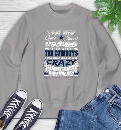 Dallas Cowboys NFL Football Don't Mess With Me While I'm Watching My Team Sweatshirt 5