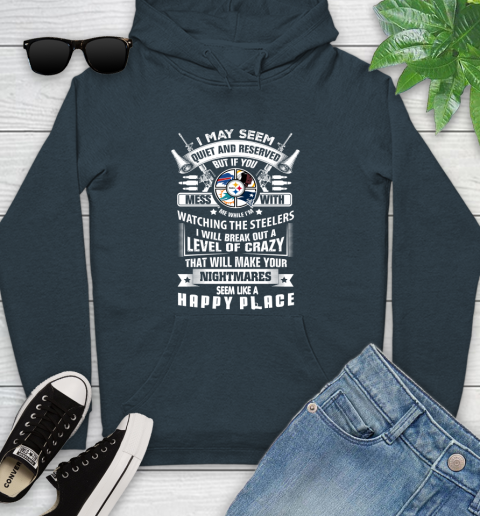 Pittsburgh Steelers NFL Football Don't Mess With Me While I'm Watching My Team Sports Youth Hoodie 10