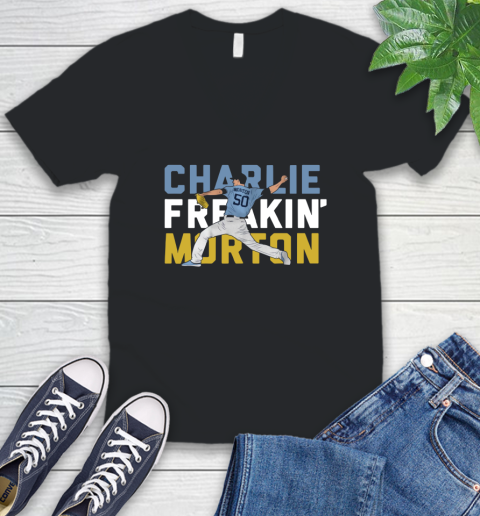 Charlie Freaking Morton V-Neck T-Shirt