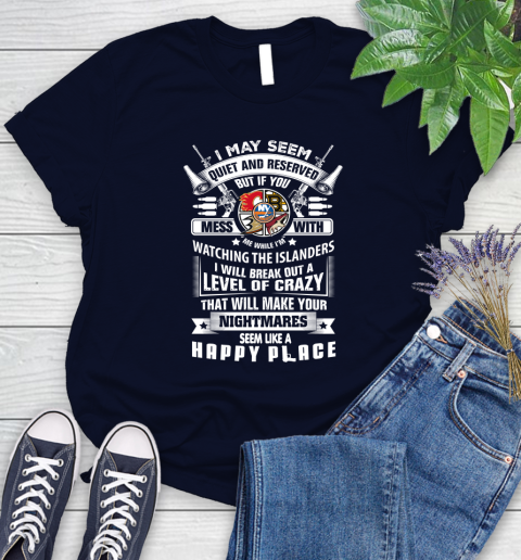 New York Islanders NHL Hockey Don't Mess With Me While I'm Watching My Team Sports Women's T-Shirt 2