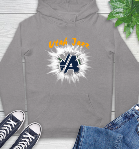 Utah Jazz NBA Basketball Rip Sports Hoodie 6
