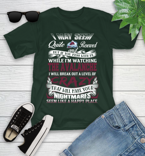 Colorado Avalanche NHL Hockey Don't Mess With Me While I'm Watching My Team Youth T-Shirt 5