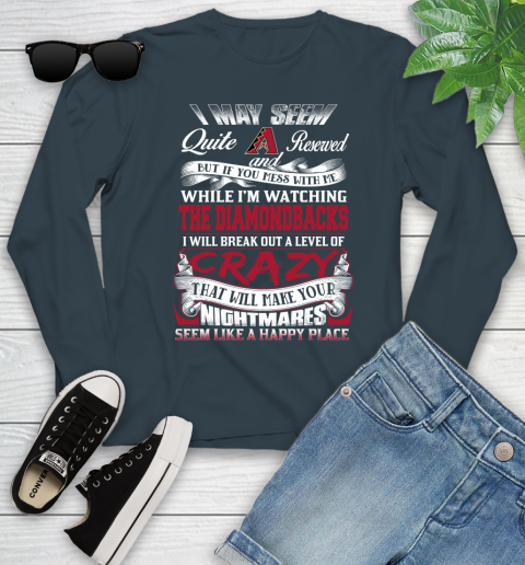 Arizona Diamondbacks MLB Baseball Don't Mess With Me While I'm Watching My Team Youth Long Sleeve 9
