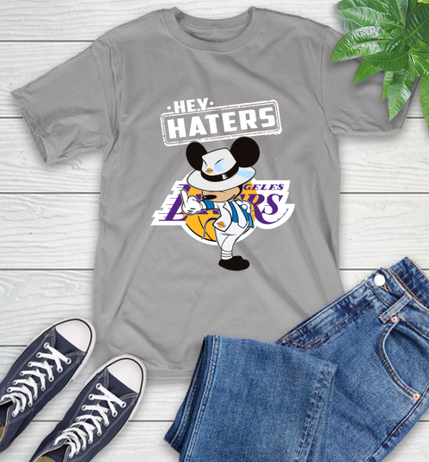 NBA Hey Haters Mickey Basketball Sports Los Angeles Lakers T-Shirt 6