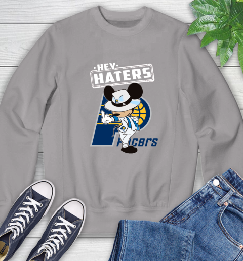 NBA Hey Haters Mickey Basketball Sports Indiana Pacers Sweatshirt 5