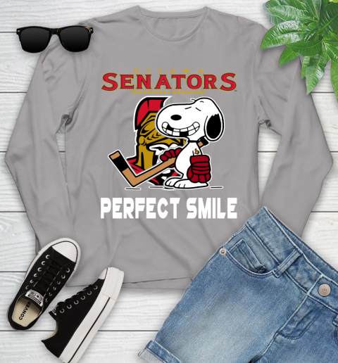NHL New York Rangers Snoopy Perfect Smile The Peanuts Movie Hockey T Shirt Youth Long Sleeve 5