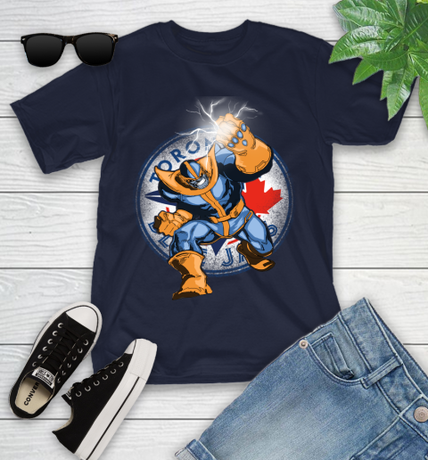 Toronto Blue Jays MLB Baseball Thanos Avengers Infinity War Marvel Youth T-Shirt 2