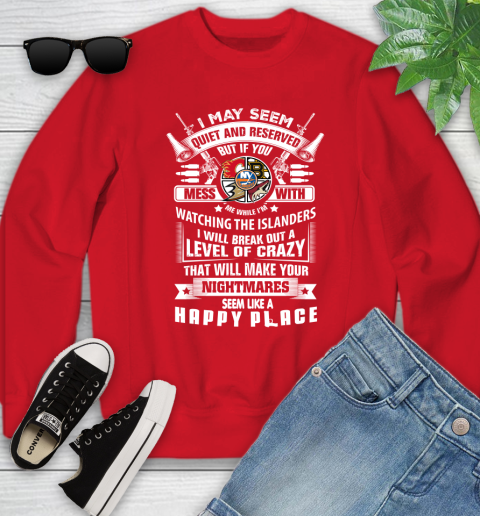 New York Islanders NHL Hockey Don't Mess With Me While I'm Watching My Team Sports Youth Sweatshirt 8