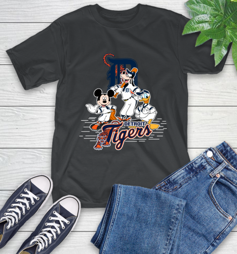 MLB Detroit Tigers Mickey Mouse Donald Duck Goofy Baseball T Shirt T-Shirt