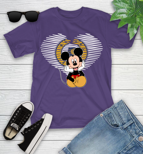 NBA Indiana Pacers The Heart Mickey Mouse Disney Basketball Youth T-Shirt 3