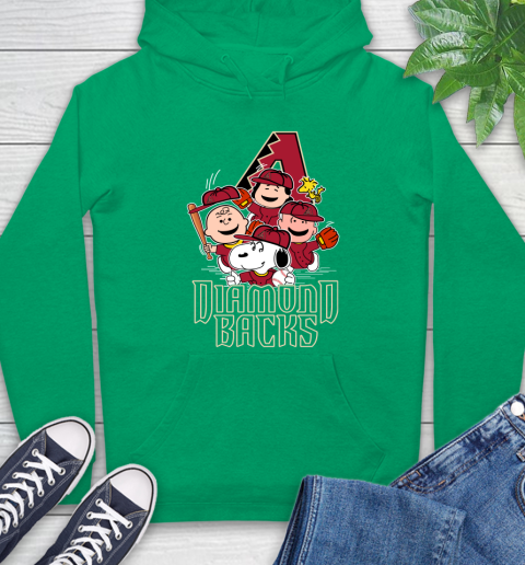 MLB Arizona Diamondbacks Snoopy Charlie Brown Woodstock The Peanuts Movie Baseball T Shirt_000 Hoodie 8