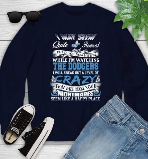 Los Angeles Dodgers MLB Baseball Don't Mess With Me While I'm Watching My Team Youth Sweatshirt 2