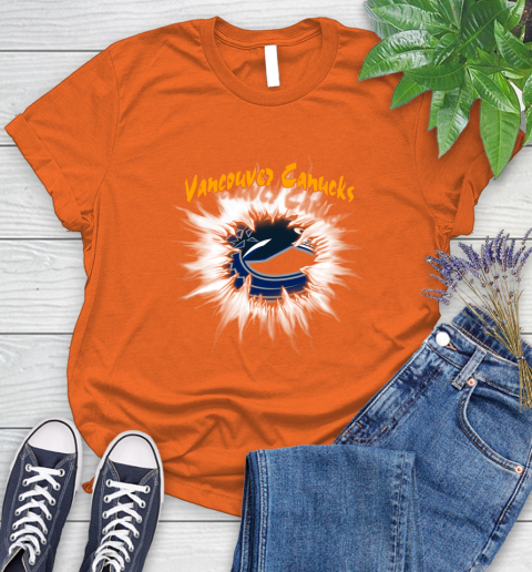 Vancouver Canucks NHL Hockey Adoring Fan Rip Sports Women's T-Shirt 3