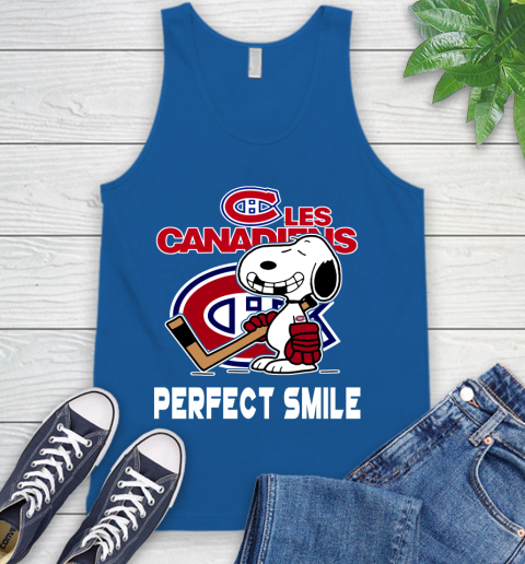 NHL Montreal Canadiens Snoopy Perfect Smile The Peanuts Movie Hockey T Shirt Tank Top 4