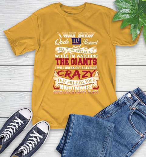 New York Giants NFL Football Don't Mess With Me While I'm Watching My Team T-Shirt 2