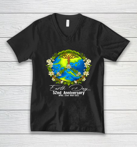 Earth Day 2022 52nd Earth Day V-Neck T-Shirt